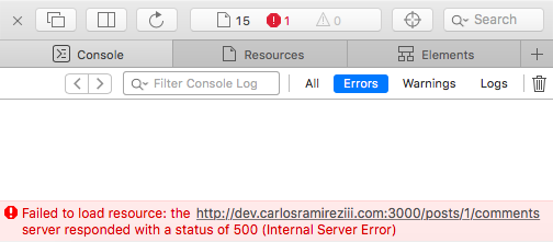 Rails SJR Ruby Runtime Error - Developer Debugging Console